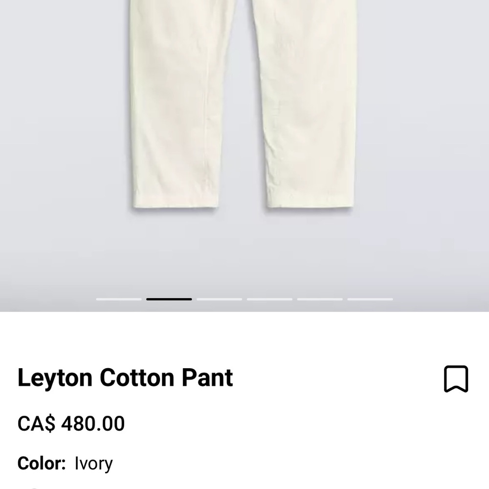 rag & bone Cream Ankle Pants - Picture 4 of 9